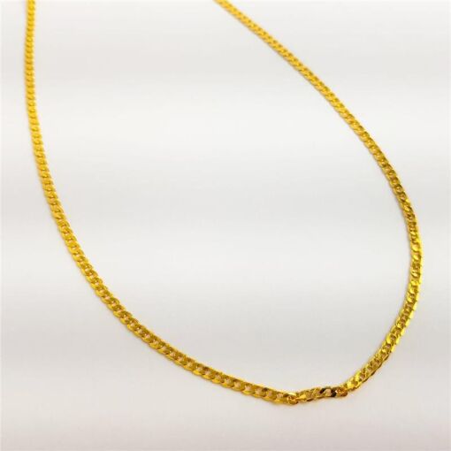 COLAR ELO GRUMET 2MM INFANTIL | BANHADO EM OURO 18K