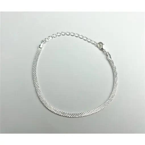 PULSEIRA FITA 3MM DETALHES EM FILETE ENCAIXADOS | BANHO DE PRATA