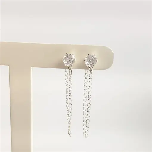 BRINCO PONTO DE LUZ 5MM PENDENTE EM 6CM ELO GRUMET | BANHO DE PR