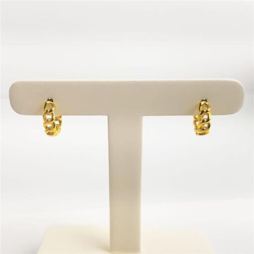 ARGOLA 1,5 COM EM ELOS DE CORRENTARIA LISO | BANHADOEM