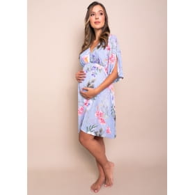 CAMISOLA GESTANTE FLORAL EM VISCOLYCRA