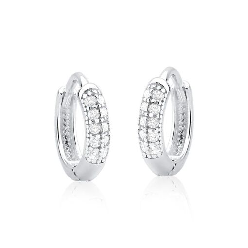 BRINCO CLICK PRATA 92,5 TRIO, TAM P, 2  FILEIRAS DE PEDRAS