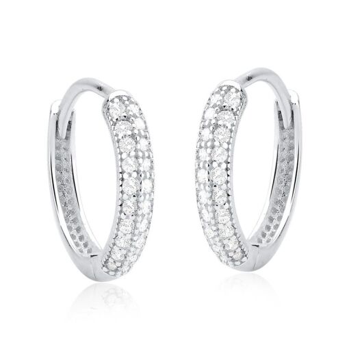 BRINCO CLICK PRATA 92,5 TRIO, TAM G, 2 FILEIRAS DE PEDRAS