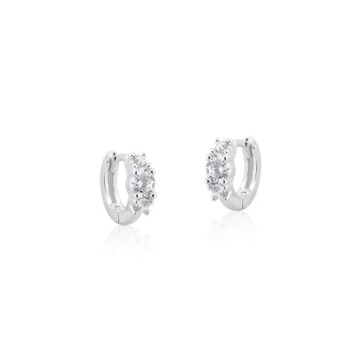 BRINCO CLICK PRATA 92,5 PEQUENO COM 3 PEDRAS