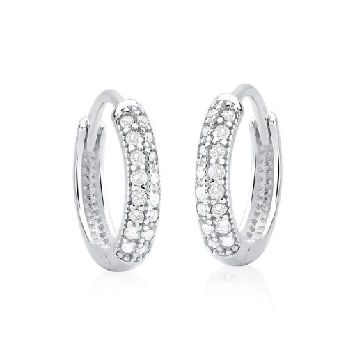 BRINCO CLICK PRATA 92,5 TRIO, TAM M, 2  FILEIRAS DE PEDRAS