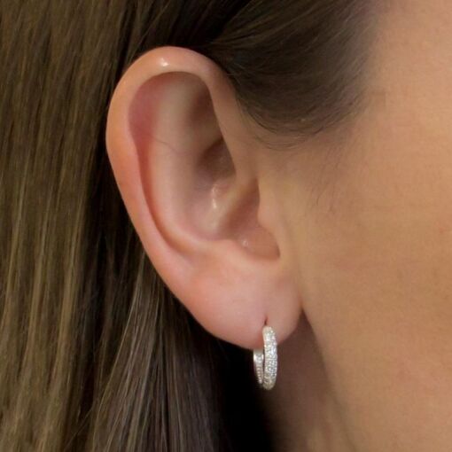 BRINCO CLICK PRATA 92,5 TRIO, TAM G, 2 FILEIRAS DE PEDRAS