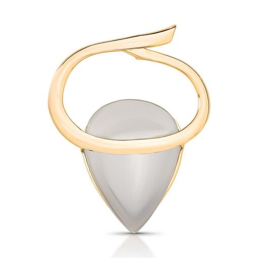 PINGENTE BANHADO OURO 18K - PEDRA ÁGATA METALIZADA