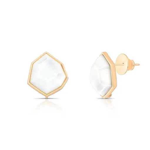 BRINCO BANHADO OURO 18K -  PORCELANA PEROLIZADA