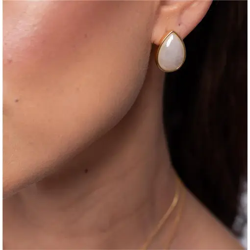 BRINCO BANHADO OURO 18K -  QUARTZO DOLOMITA PEROLIZADA