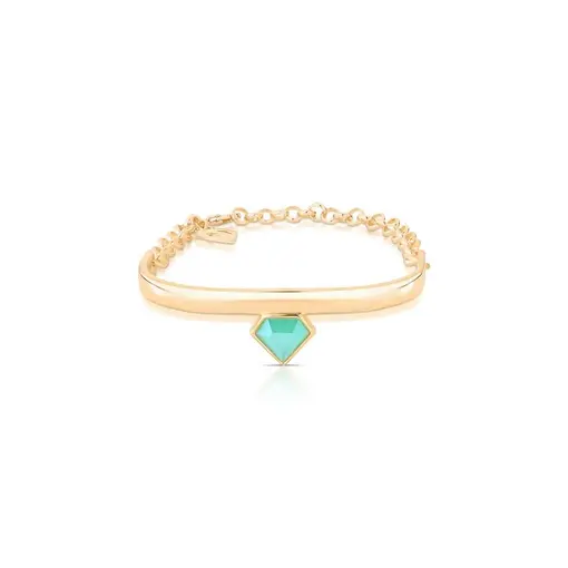PULSEIRA BANHADA OURO 18K -  ITS AGUA MARINHA