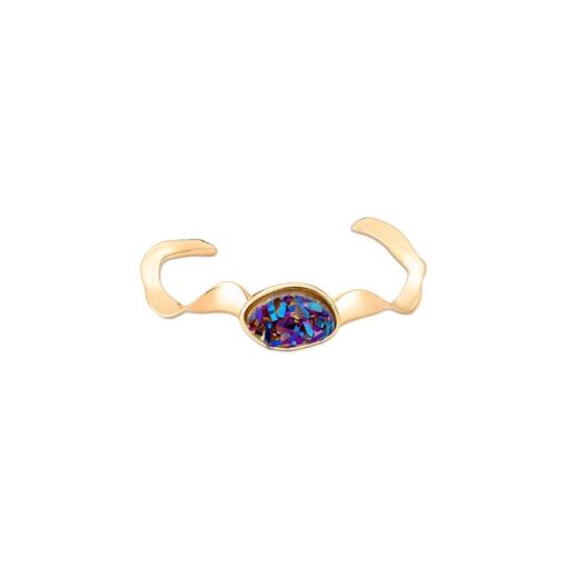 PULSEIRA BANHADA OURO 18K-   DRUSA MULTICOLOR