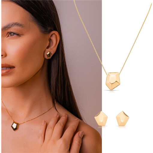 BRINCO BANHADO OURO 18K - METAL DOURADO