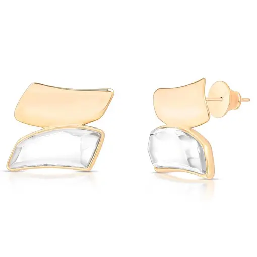 BRINCO BANHADO OURO 18K-  QUARTZO CRISTAL DE ROCHA PEROLIZADO