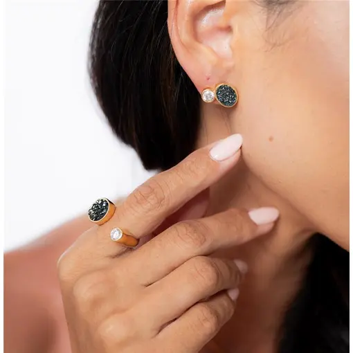 ANEL BANHADO OURO 18K -  DRUSA PLATINA