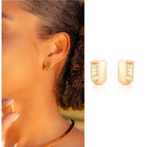 BRINCO CLIC BANHADO OURO 18K - METAL DOURADO