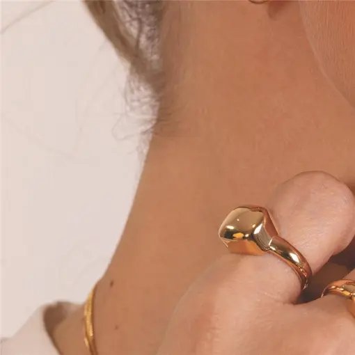 ANEL - BANHADO OURO - METAL DOURADO