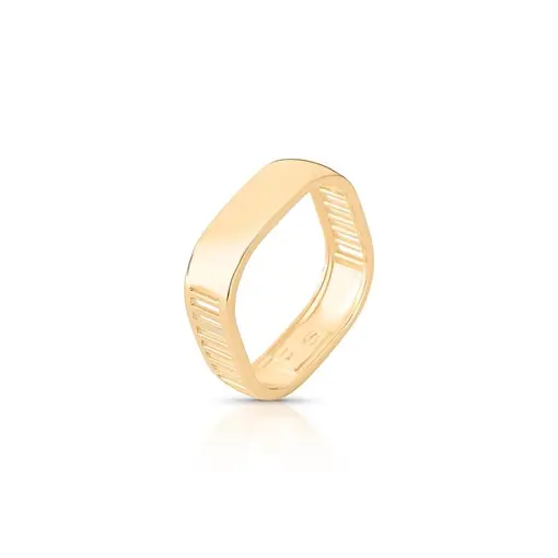 ANEL BANHADO OURO 18K - METAL DOURADO