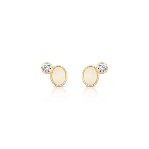 BRINCO BANHADO OURO 18K - QUARTZO ARAGONITA PEROLIZADA