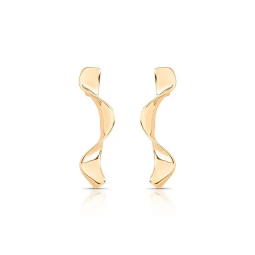 BRINCO ORGÂNICO BANHADO OURO 18K - METAL DOURADO
