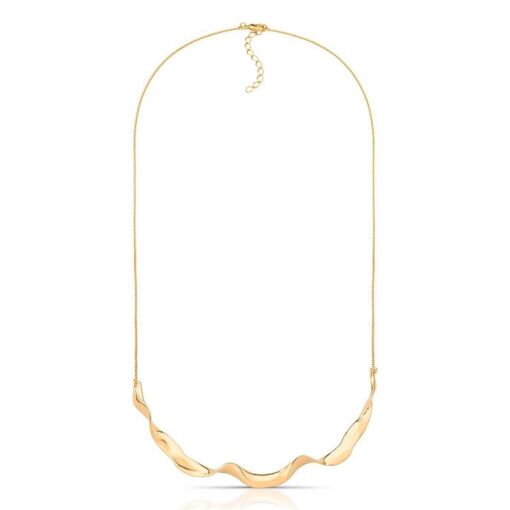 COLAR ORGÂNICO BANHADO OURO 18K - METAL DOURADO