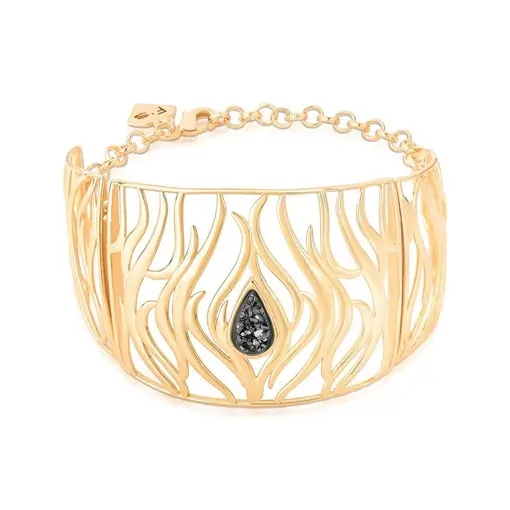 PULSEIRA BANHADA OURO 18K-  DRUSA PLATINA