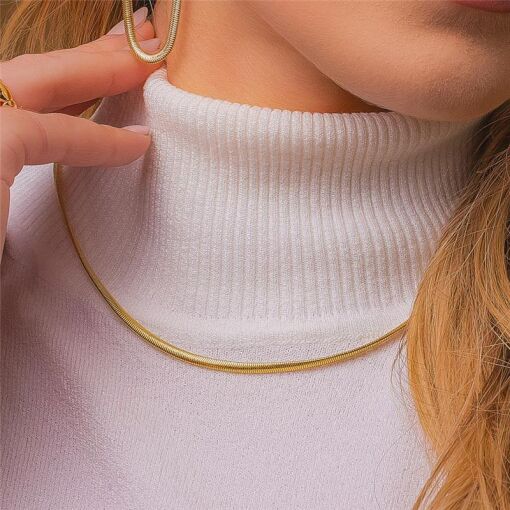 CORRENTE 40CM + 5CM EXT - METAL DOURADO