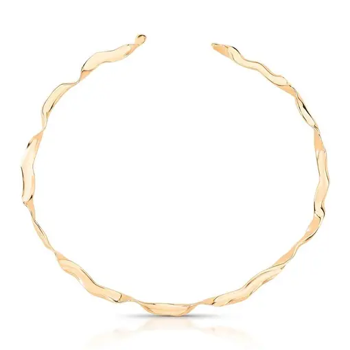COLAR ARO ORGÂNICO BANHADO OURO 18K - METAL DOURADO