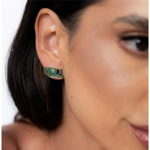 BRINCO BANHADO OURO 18K -  ABALONE