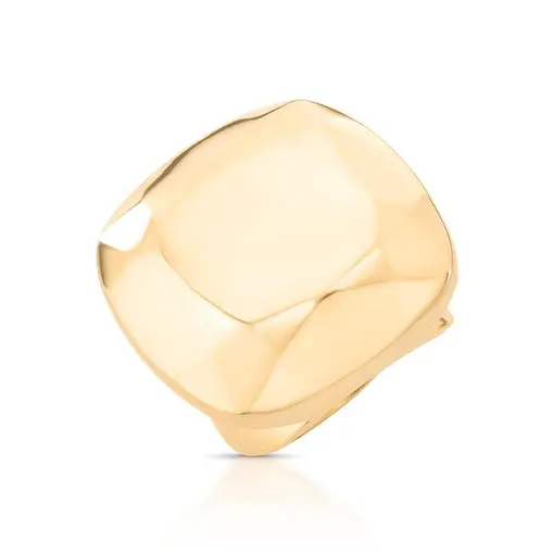 ANEL - BANHADO OURO - METAL FACETADO DOURADO