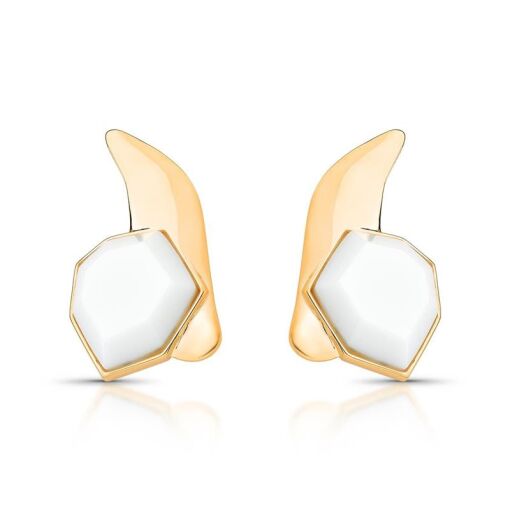 BRINCO BANHADO OURO 18K - PORCELANA