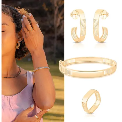 BRINCO BANHADO OURO 18K - METAL DOURADO