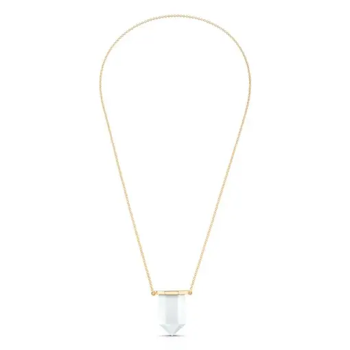 COLAR BANHADO OURO 18K -  PORCELANA PEROLIZADA