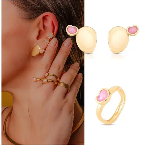 BRINCO BANHADO OURO 18K - IT'S ROSA CLARO