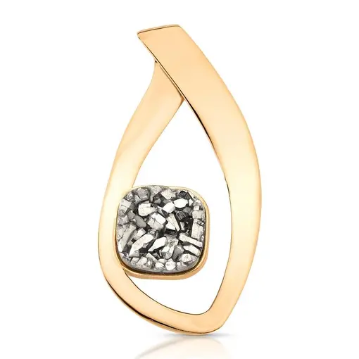 PINGENTE BANHADO OURO 18K - DRUSA PLATINA