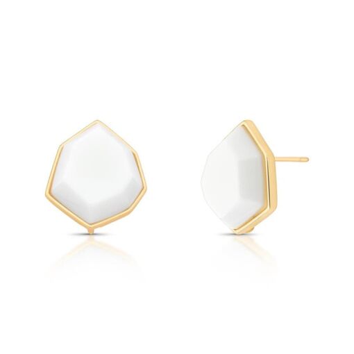 BRINCO BANHADO OURO - PORCELANA