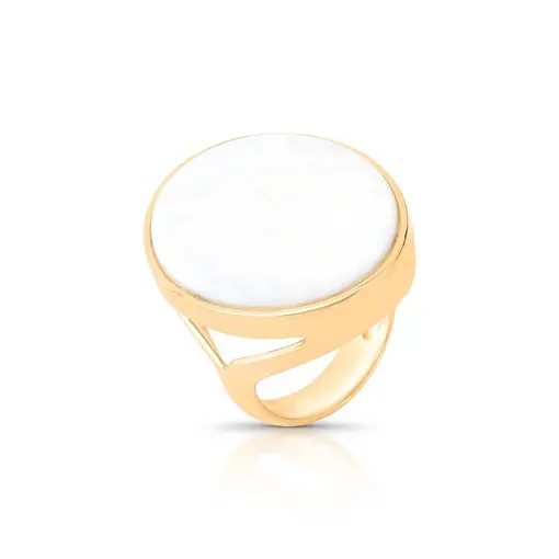 ANEL BANHADO OURO 18K -  MADRE PÉROLA