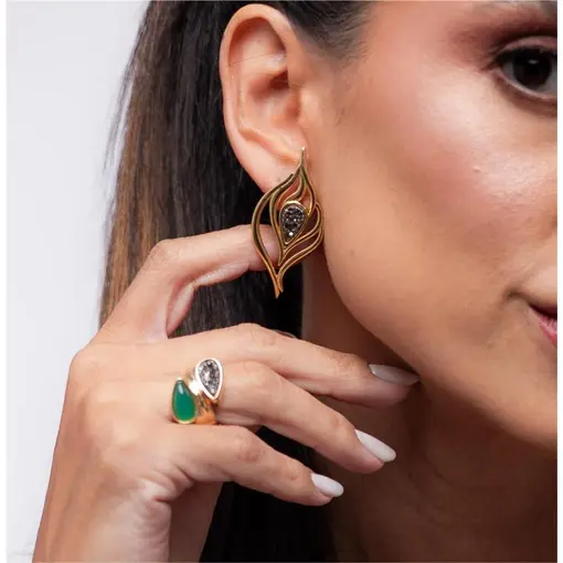 BRINCO BANHADO OURO 18K -  DRUSA PLATINA