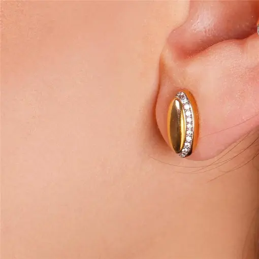 BR1022 - FOLHEADO OURO/ RODINAR BRANCO METAL