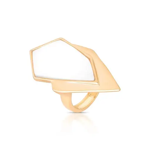 ANEL BANHADO OURO 18K -  MADRE PÉROLA