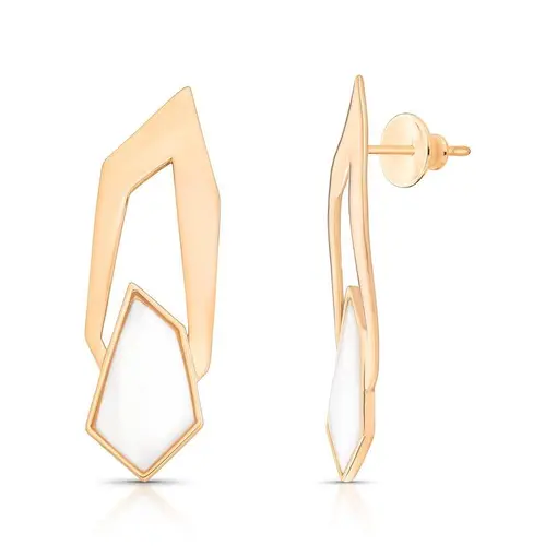 BRINCO BANHADO OURO 18K -  MADRE PÉROLA