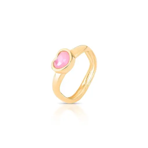 ANEL BANHADO OURO 18K - IT'S ROSA CLARO