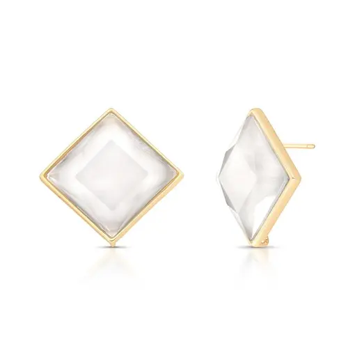 BRINCO BANHADO OURO 18K -  QUARTZO ARAGONITA PEROLIZADA