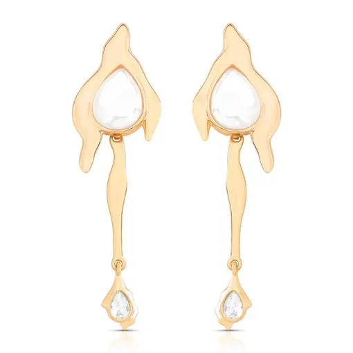 BRINCO BANHADO OURO 18K -  QUARTZO DOLOMITA PEROLIZADA