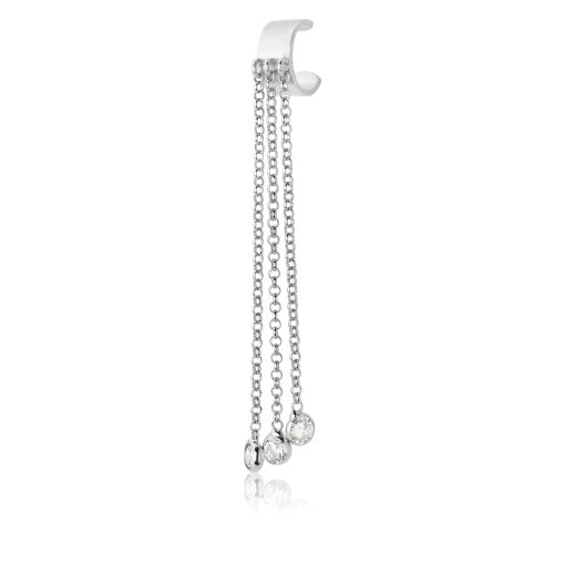 PIERCING PRESSÃO COM CORRENTE E ZIRCONIA