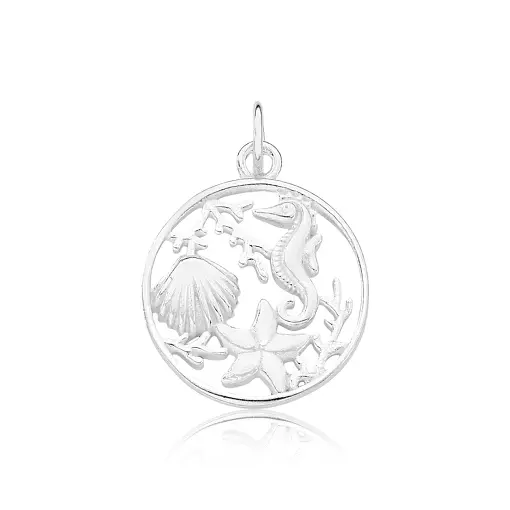 PINGENTE DE PRATA  MEDALHA DO MAR