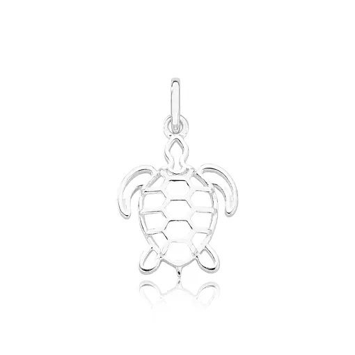 PINGENTE DE PRATA TARTARUGA VAZADA