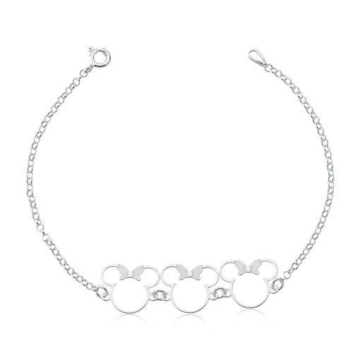 PULSEIRA DE PRATA TRIO RATINHA