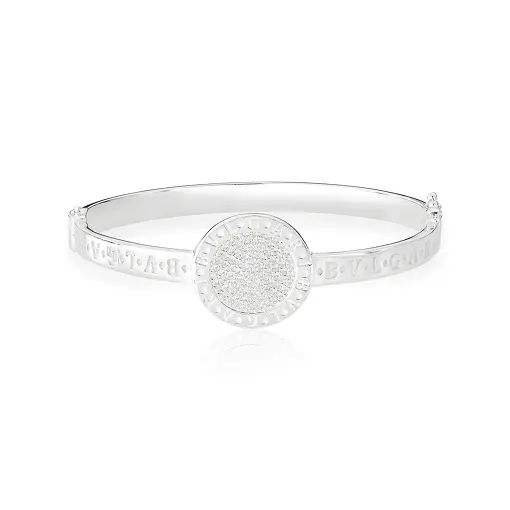 BRACELETE DE PRATA  CIRCÚLO CRAVEJADO