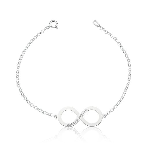 PULSEIRA DE PRATA INFINO "QUE SEJA INFINITO"
