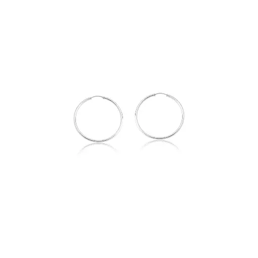 BRINCO ARGOLA  DE PRATA LISA 3,0CM